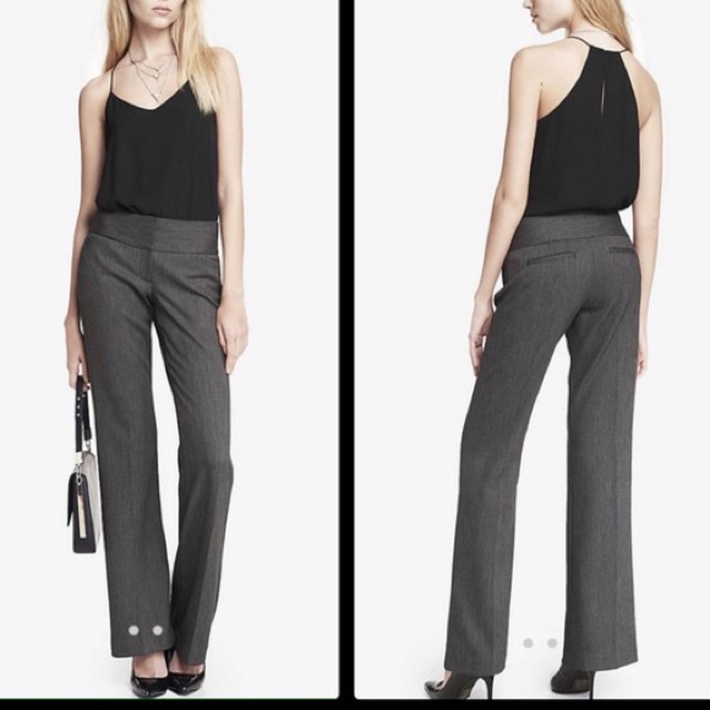 Express editor pant in grey. Size 2 Short.